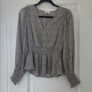 Sienna Sky Black and White Patterned Blouse